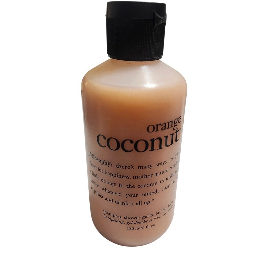 Philosophy Orange Coconut 3-in-1 Shower Gel Shampoo Bubble Bath 6oz Discontinued
